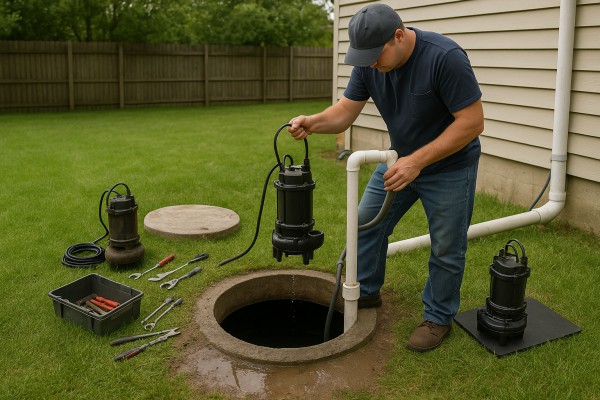 Septic pump replacement