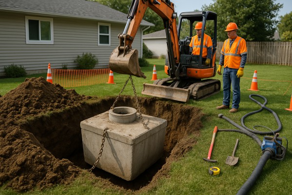 Septic tank removal