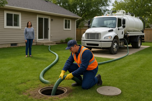 Septic tank sludge removal