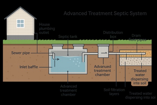 Advanced treatment septic systems