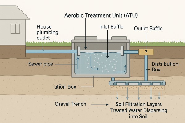 Aerobic septic system