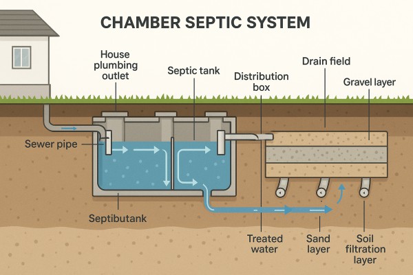 Chamber septic system