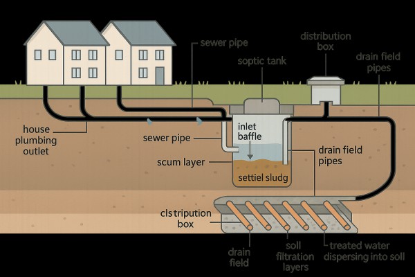 Community septic system