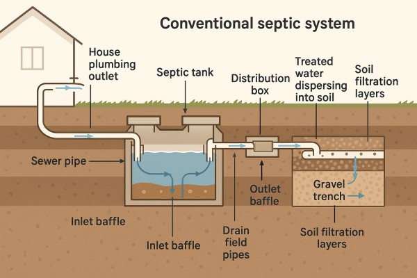 Conventional septic system