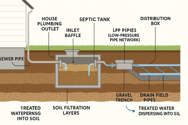 Low pressure pipe (LPP) system